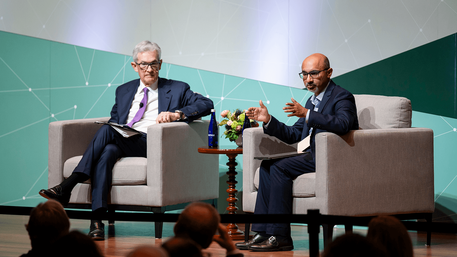 Jerome Powell speaking at the BGS Forum