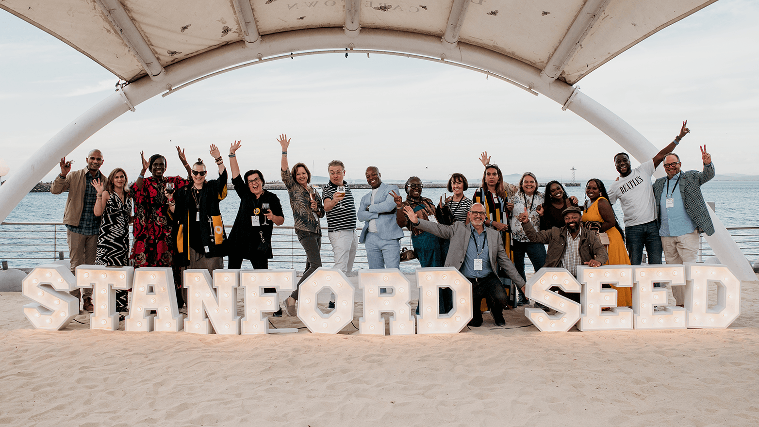 Stanford Seed on the beach