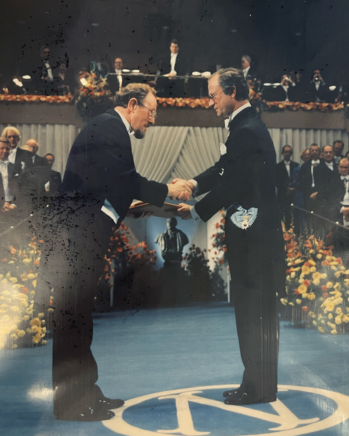 Sharpe accepting his nobel prize