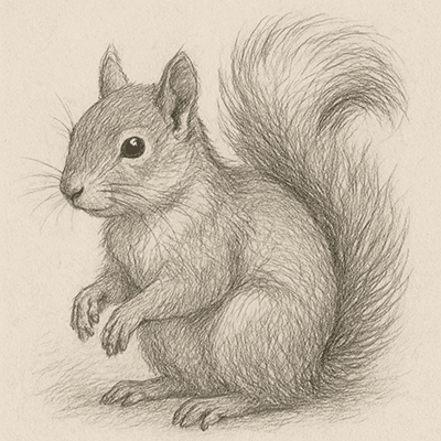 Illustration of a squirrel